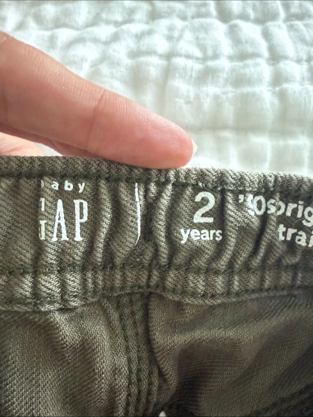 Kids Utility Pull-On Pants in Olive